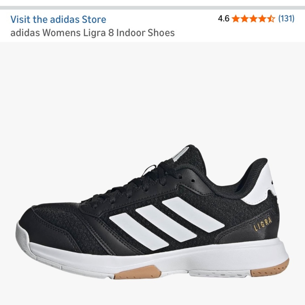 Adidas Black and White Indoor Sneakers